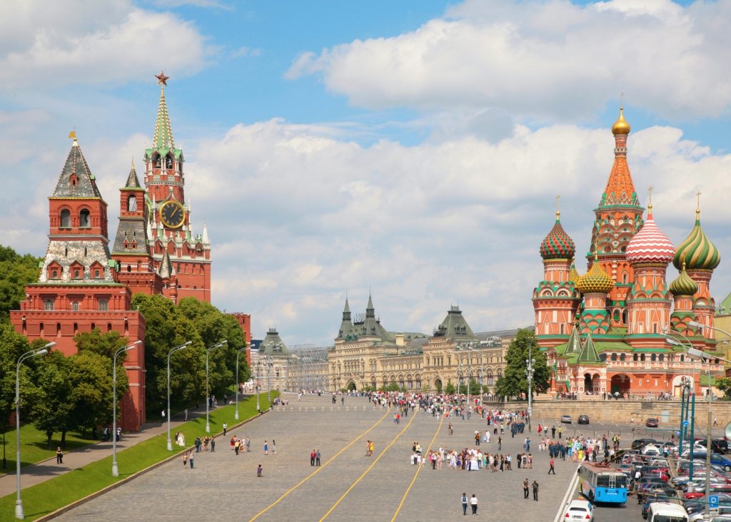 Красная площадь Кремль и собор Василия Блаженного