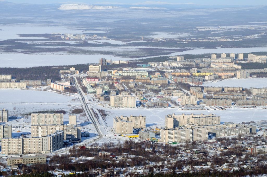 Город зимой
