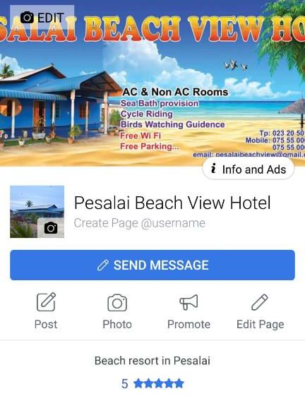 Pesalai Beach View Hotel, Маннар