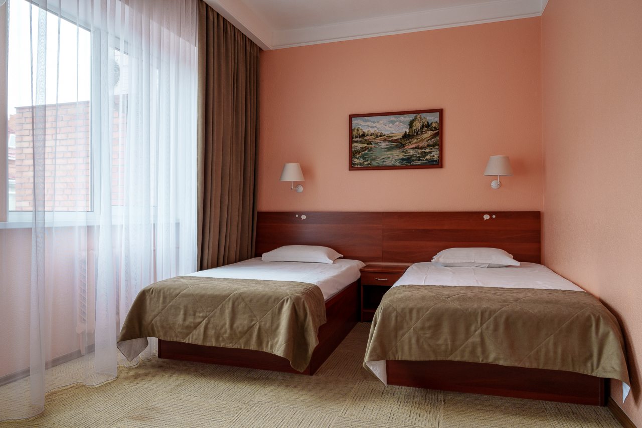 Двухместный (Комфорт с двумя раздельными кроватями) гостиницы Cronwell Ника Центр, Омск