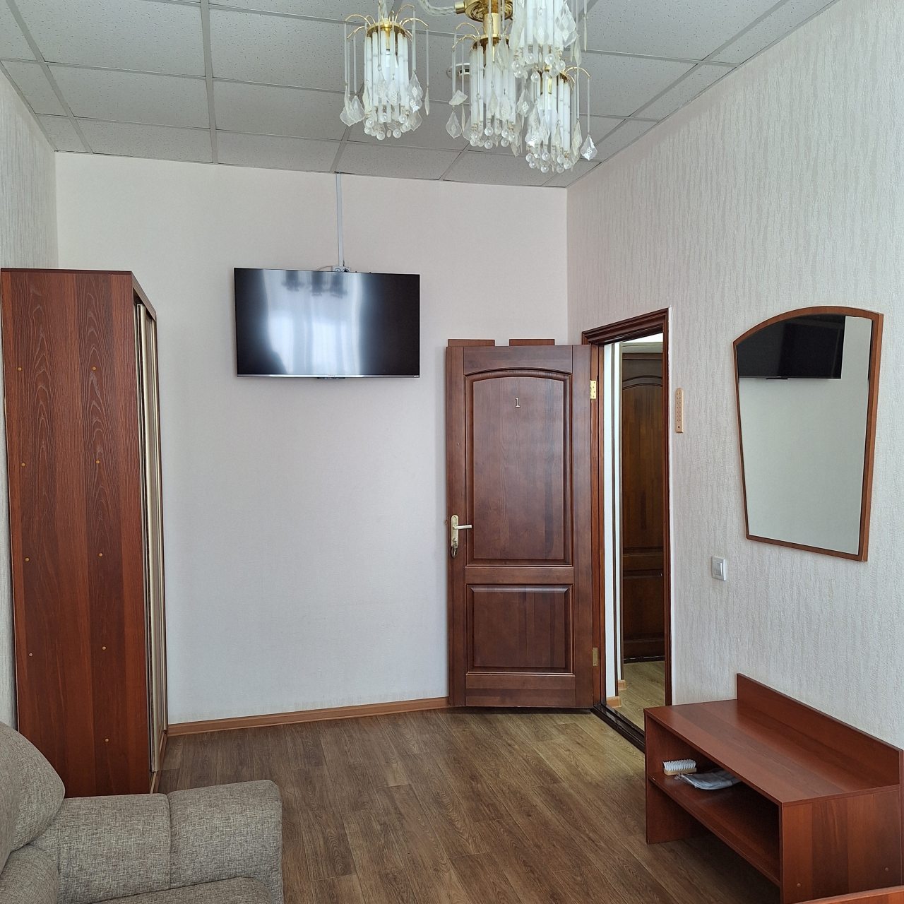 Одноместный (Одноместный стандартный номер с 2-спальной кроватью. 212, 215..), Гостиница Тимптон