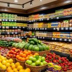 В пешей доступности продуктовый магазин