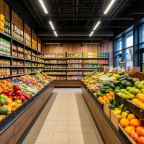 В пешей доступности продуктовый магазин