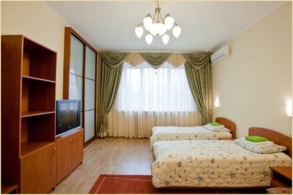 Двухместный (Большой двухместный номер с 2 отдельными кроватями) мини-отеля На Белорусской, Москва