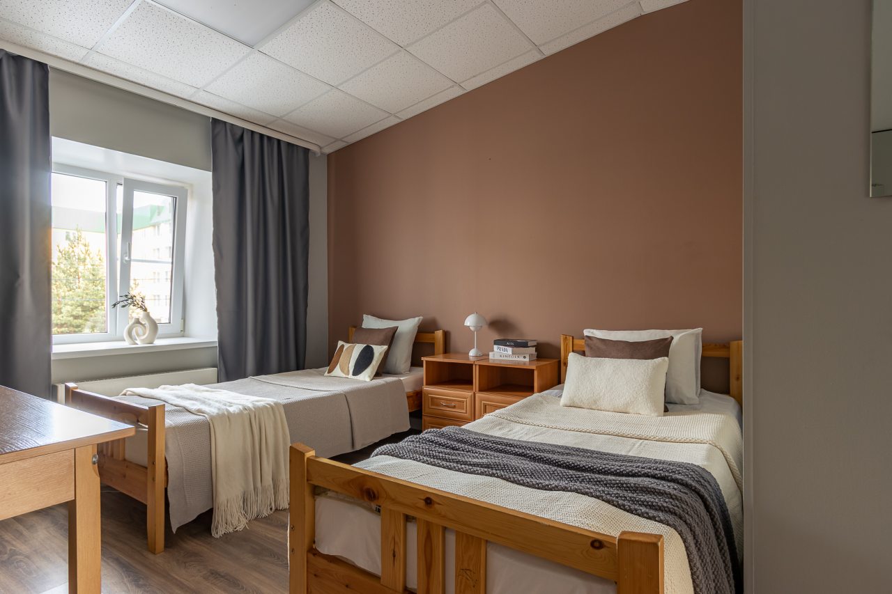 Двухместный (Стандартный  номер с 2 кроватями и собственной ванной), Отель Номера в Гатчине