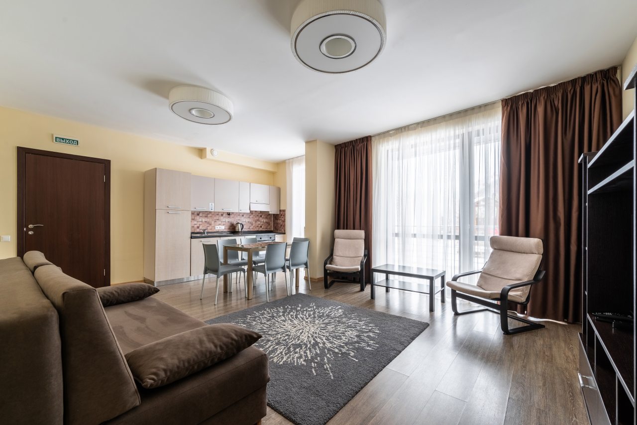 Апартаменты (Улучшенные с 2 спальнями (Две двуспальные)), Апарт-отель SKYPARK