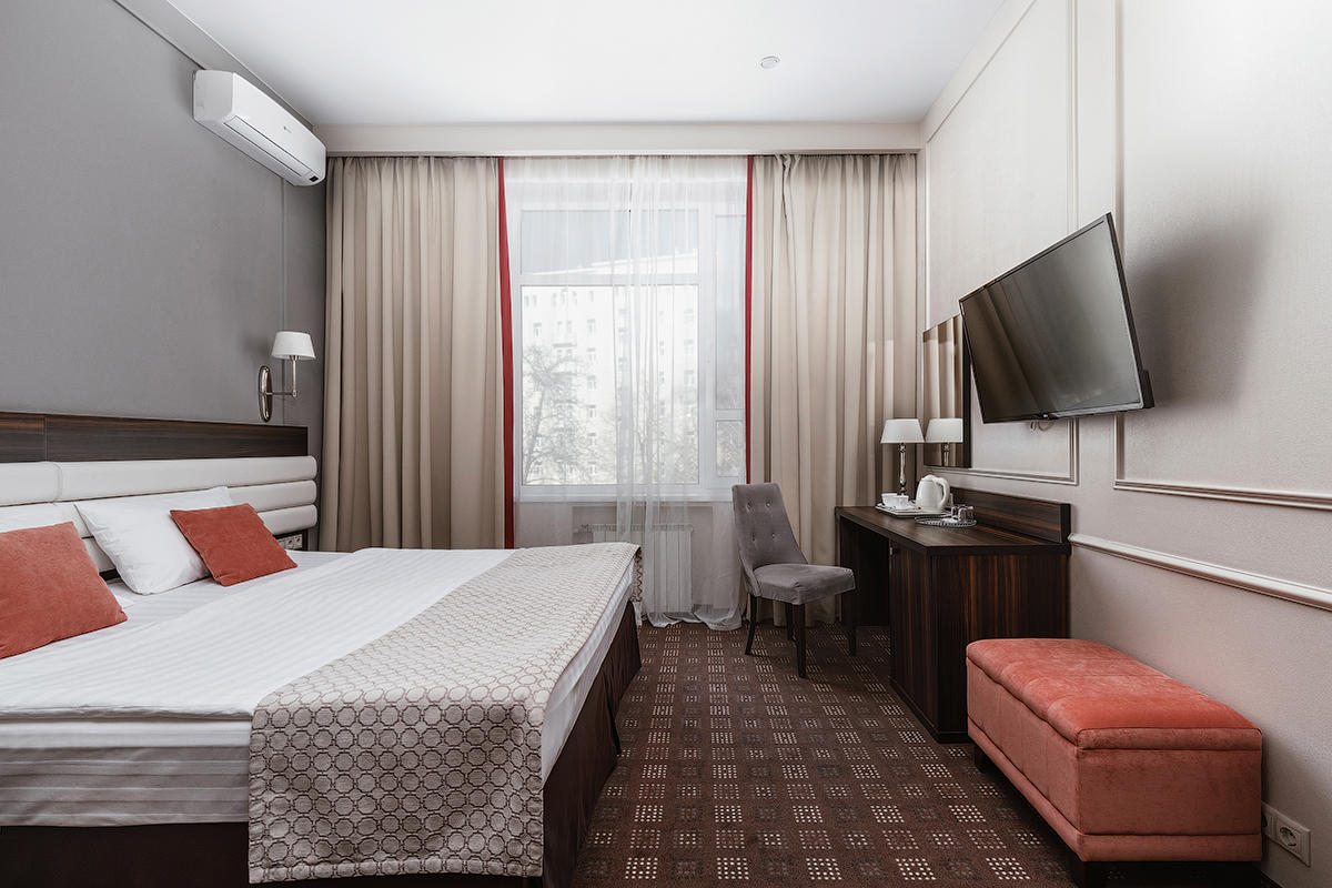 Размещение с двуспальной кроватью.