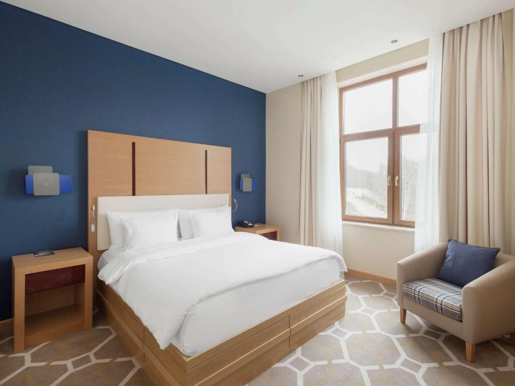 Двухместный (Улучшенный двухместный номер с 1 кроватью и боковым видом на горы) курортного отеля Novotel Resort Krasnaya Polyana Sochi, Красная Поляна