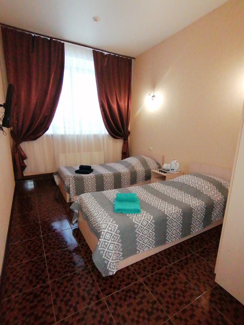 Двухместный (Уют с 2 кроватями) гостиницы Залесный, Казань