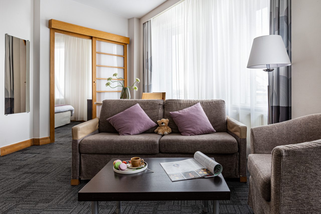Люкс (С двуспальной кроватью и раскладывающимся диваном), Гостиница Novotel Санкт-Петербург Центр