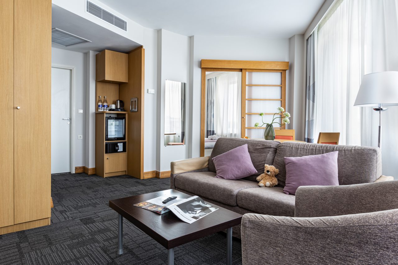 Люкс (С двуспальной кроватью и раскладывающимся диваном), Гостиница Novotel Санкт-Петербург Центр