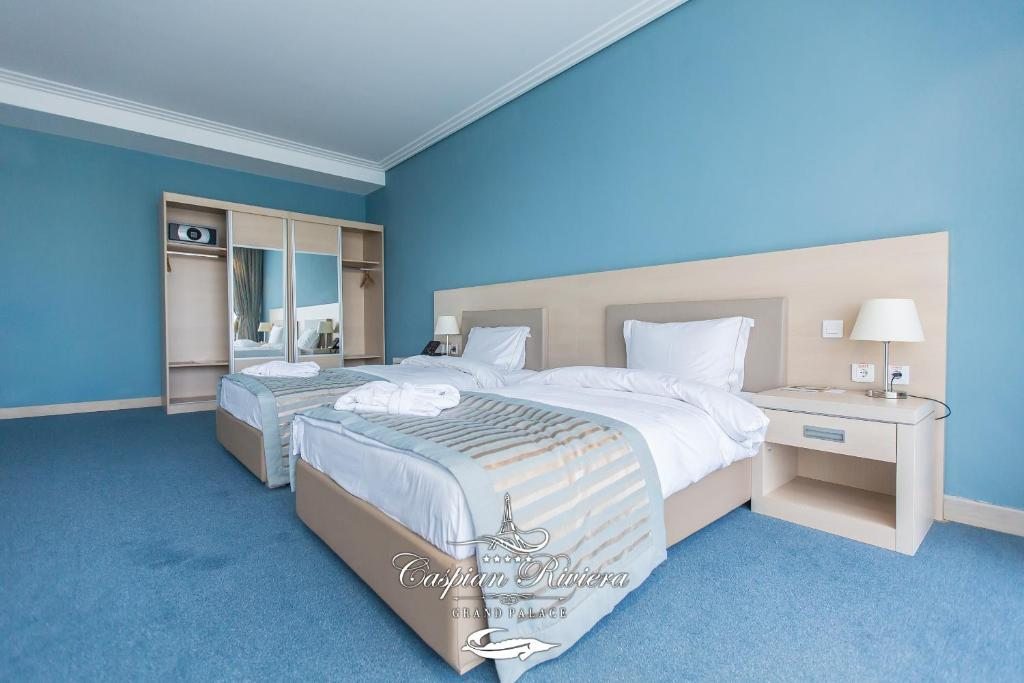 Двухместный (Стандартный двухместный номер с 2 отдельными кроватями) отеля Caspian Riviera Grand Palace, Актау