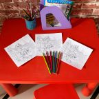 Детские книги, раскраски и карандаши, Гостевой дом Валерия