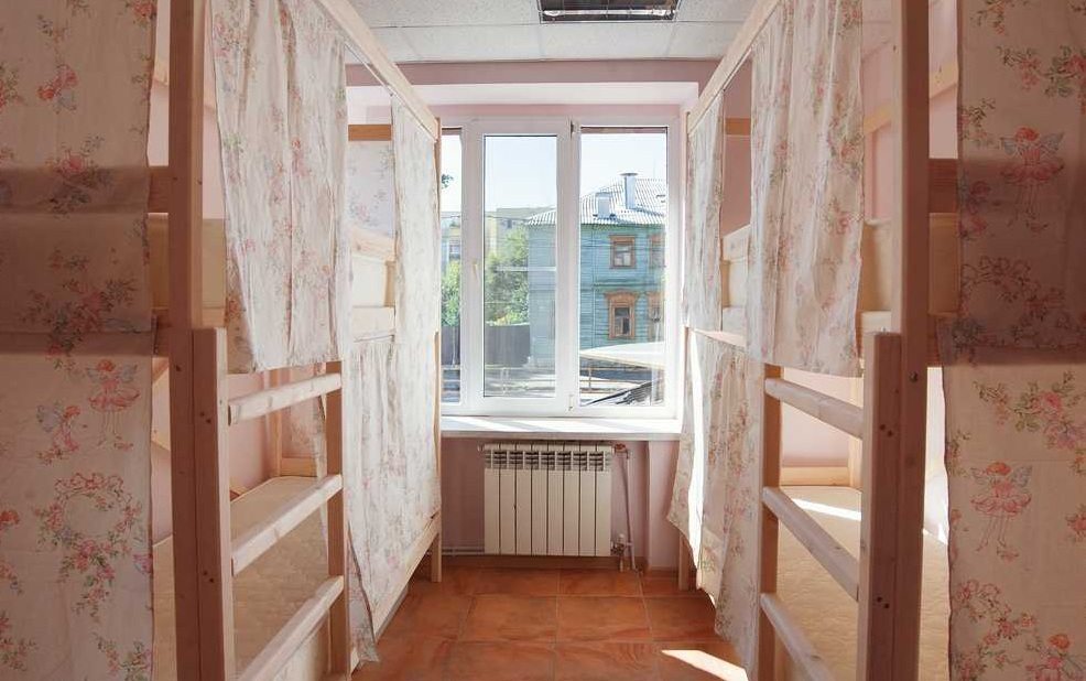 Шестиместный (Койко-место в 6-местном женском номере) хостела Клюква, Рязань