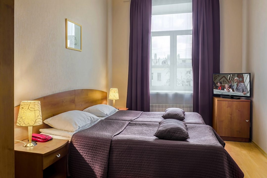Двухместный (Стандарт с двумя отдельными кроватями) отеля Друзья Обухов, Санкт-Петербург