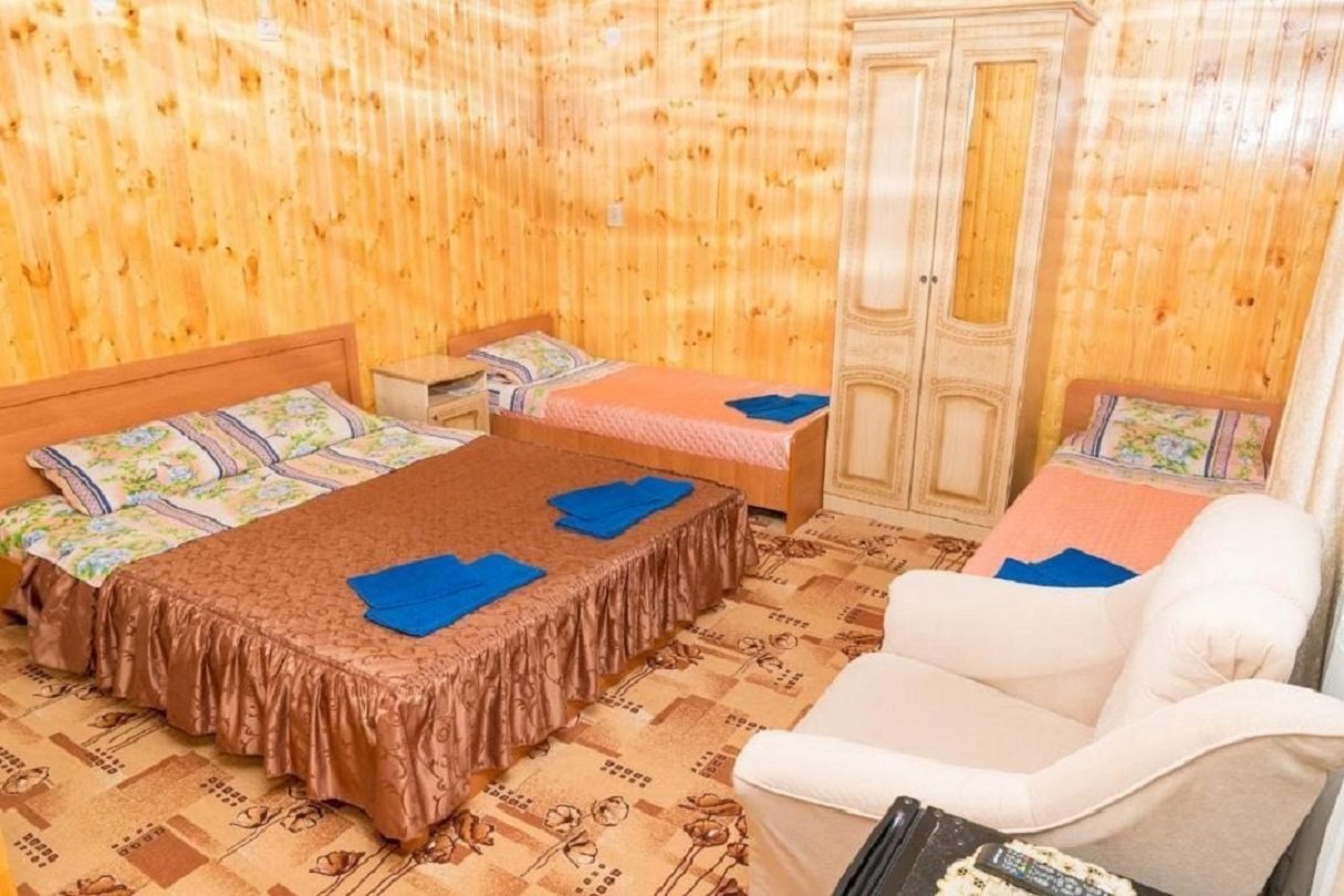 в номере: холодильник, телевизор, кондиционер, душ и туалет