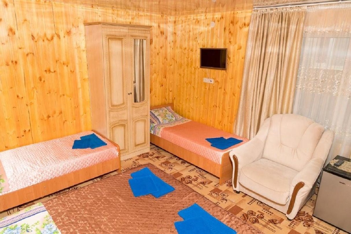 в номере: холодильник, телевизор, кондиционер, душ и туалет