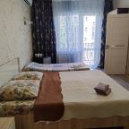 в номере: холодильник, телевизор, кондиционер, душ и туалет