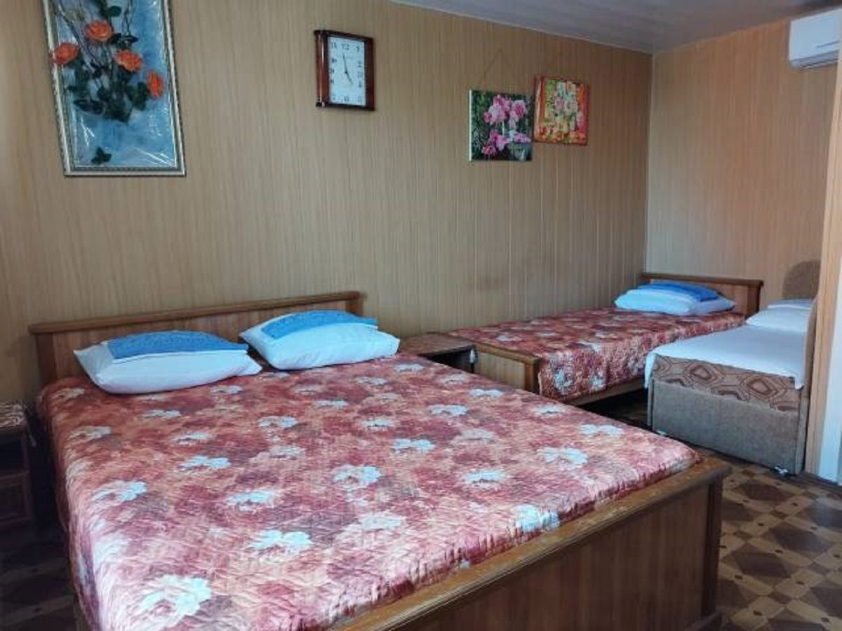 в номере: холодильник, телевизор, кондиционер, душ и туалет