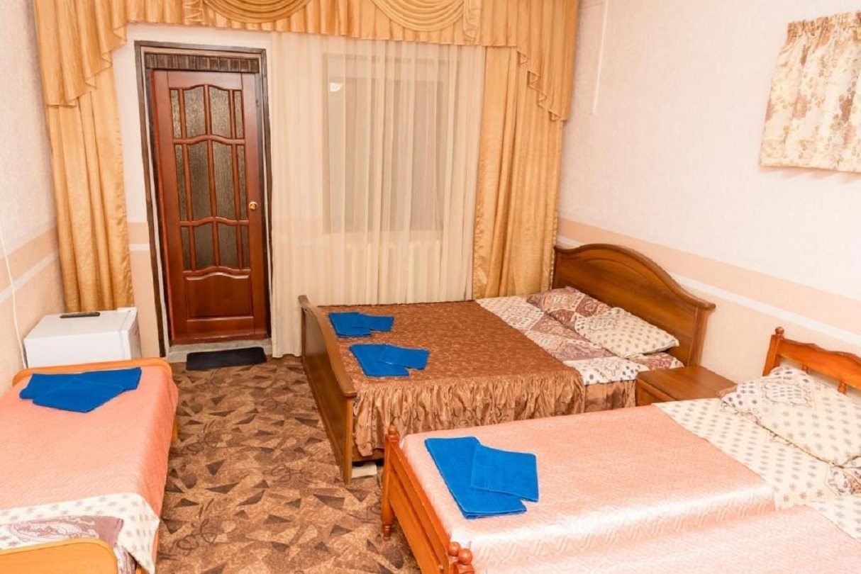 в номере: холодильник, телевизор, кондиционер, душ и туалет