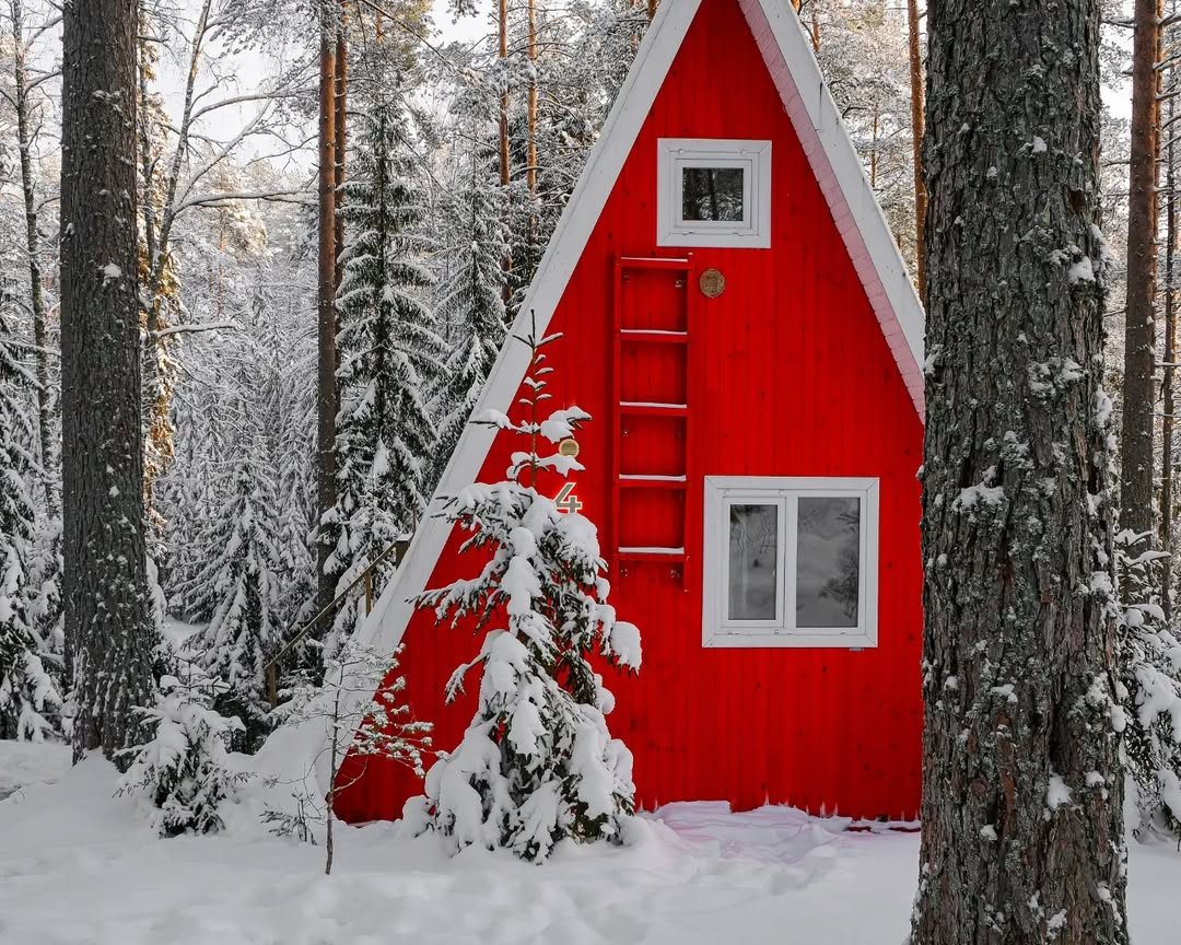 Дом (Коттедж с террасой на озеро и общей манагальной зоной), База отдыха GREENVALD Парк Скандинавия