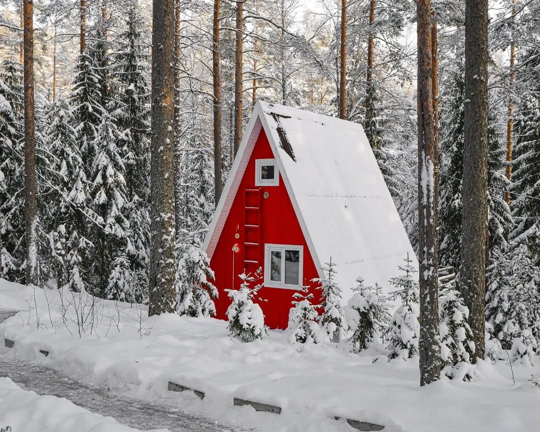 Дом (Коттедж с террасой на озеро и общей манагальной зоной), База отдыха GREENVALD Парк Скандинавия