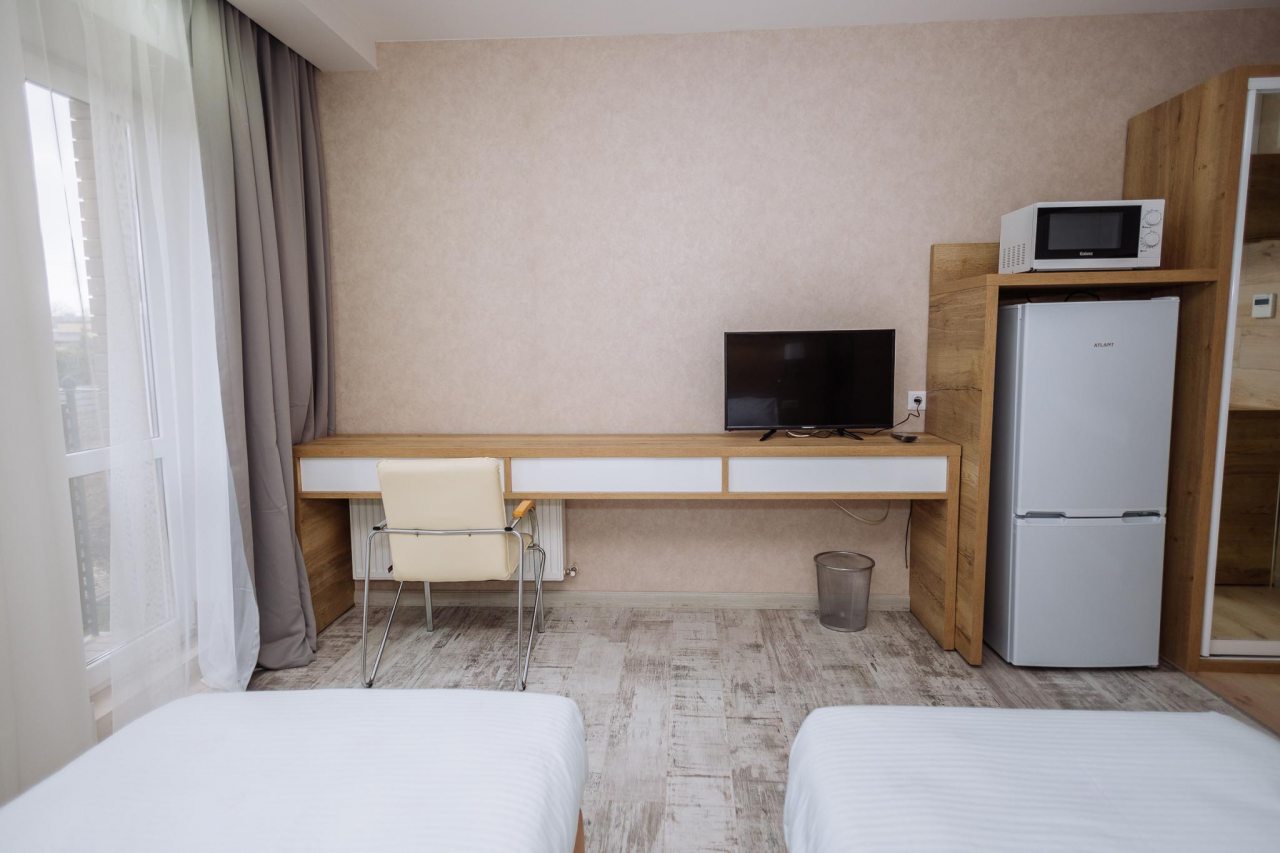 Двухместный (Улучшенный номер с 2 кроватями и мини-кухней), Отель Маликон