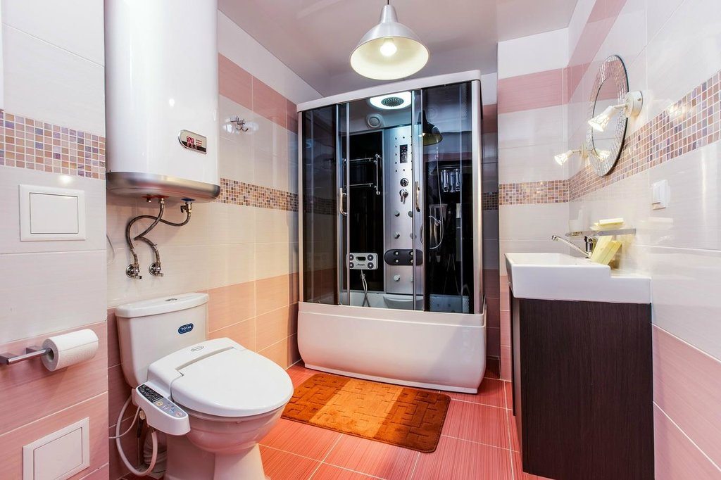 Ванная комната в номере апарт-отеля Арбат-Владивосток. Апарт-отель Арбат-Владивосток