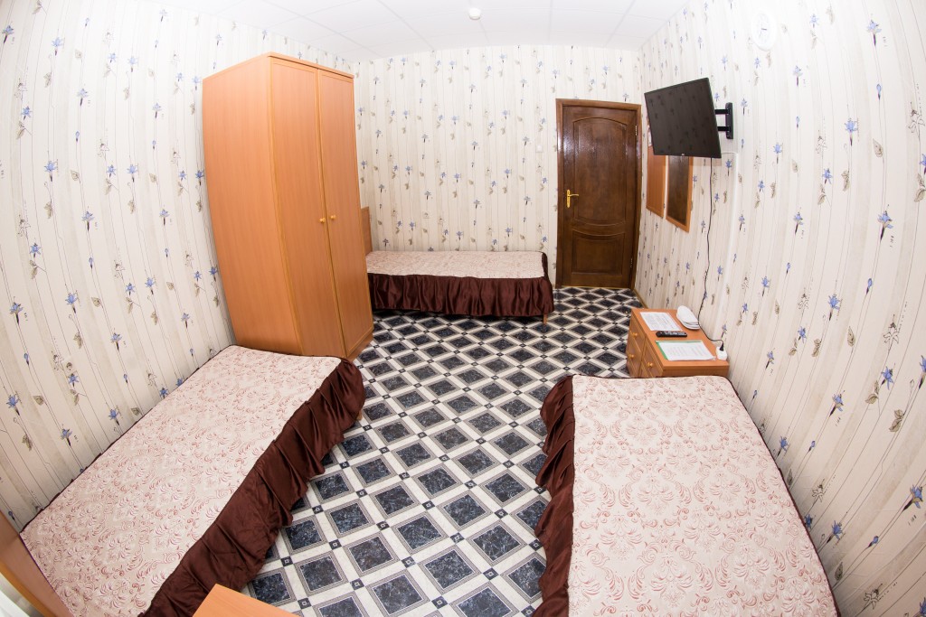 Трехместный (Койко-место в 3-местном номере, с общей ванной комнатой) гостиницы Ландыш, Якутск