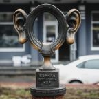Памятник "Пермяк-соленые уши", напротив отеля