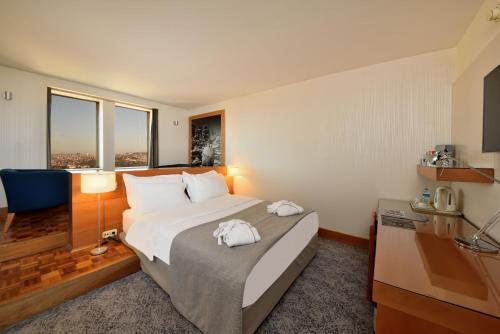 Двухместный (Двухместный номер Делюкс с 1 кроватью или 2 отдельными кроватями, вид на город) отеля Mercure Istanbul City Bosphorus, Стамбул