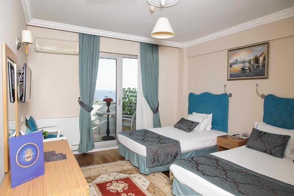 Двухместный (Двухместный номер Делюкс с 1 кроватью или 2 отдельными кроватями и видом на море) отеля Panorama Health Club, Стамбул
