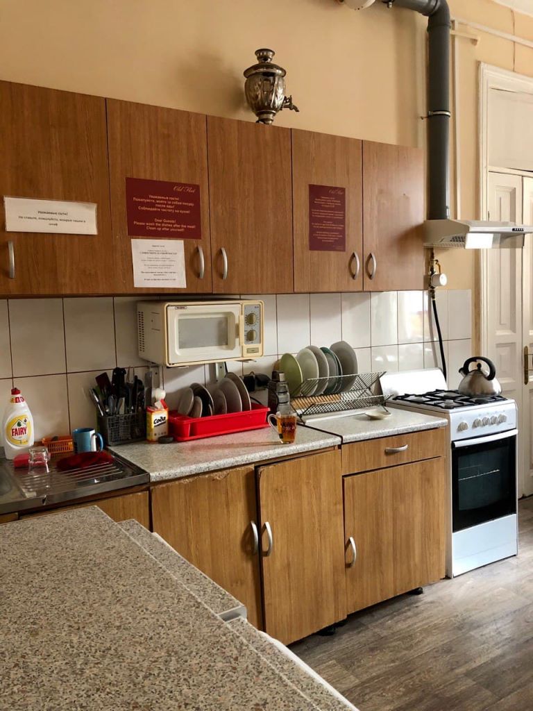 Общая кухня, Хостел Old Flat Hostel на Советской