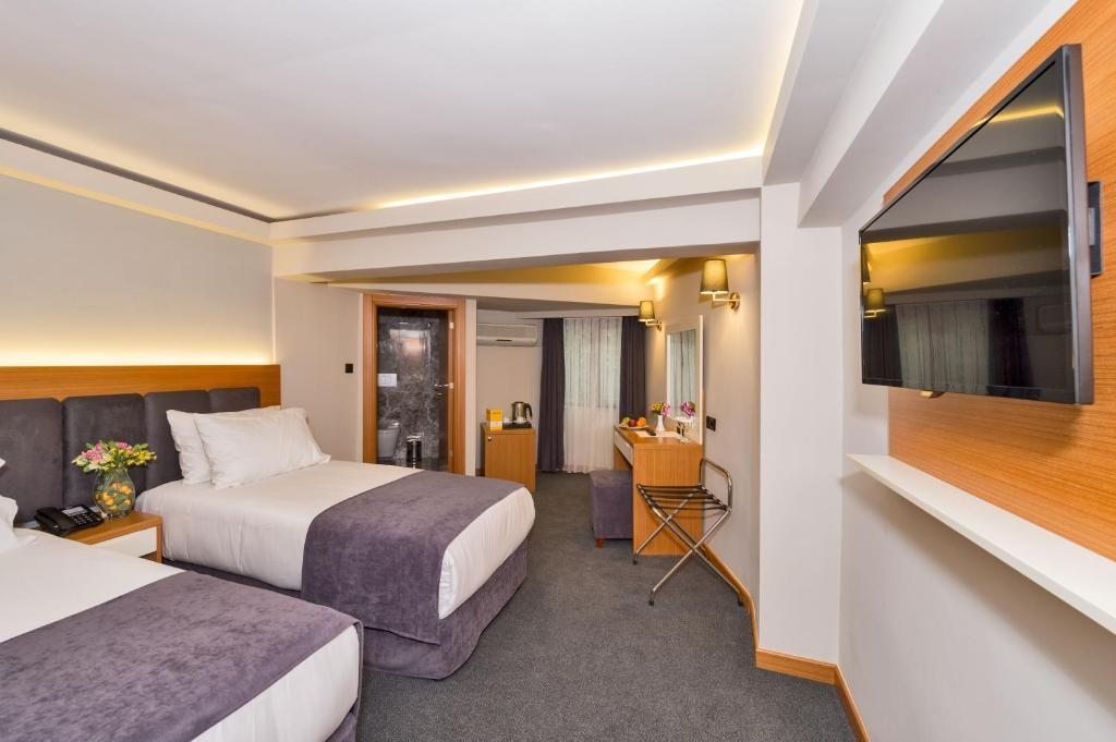 Двухместный (Двухместный номер эконом-класса с 1 кроватью или 2 отдельными кроватями) отеля Bergama Hotel, Стамбул