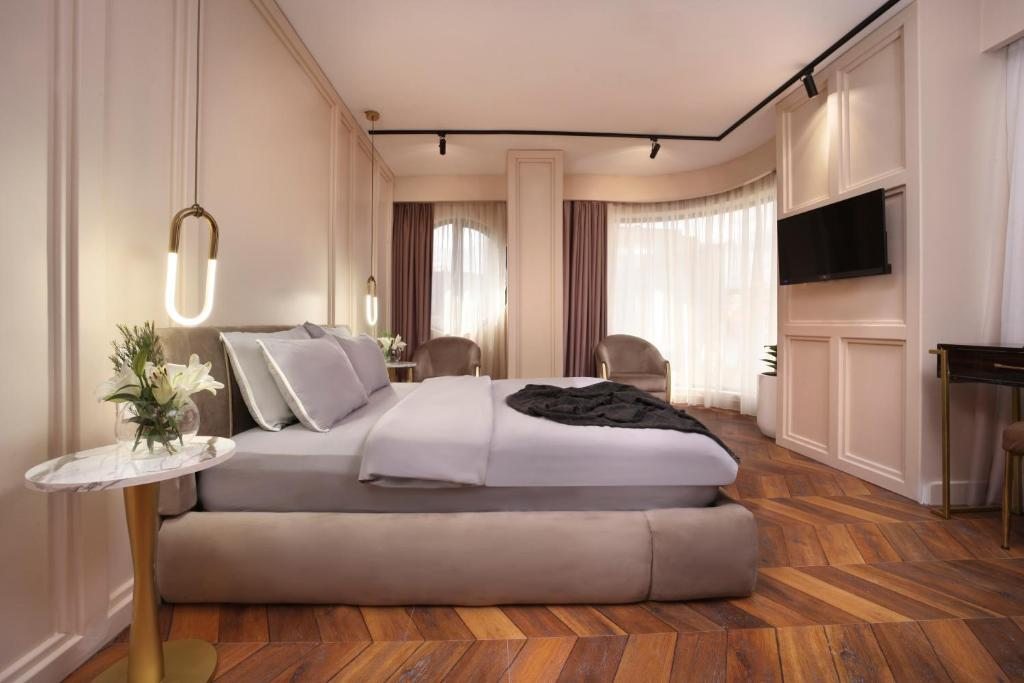 Двухместный (Номер Делюкс с кроватью размера «king-size») отеля Vizon Hotel Osmanbey, Стамбул
