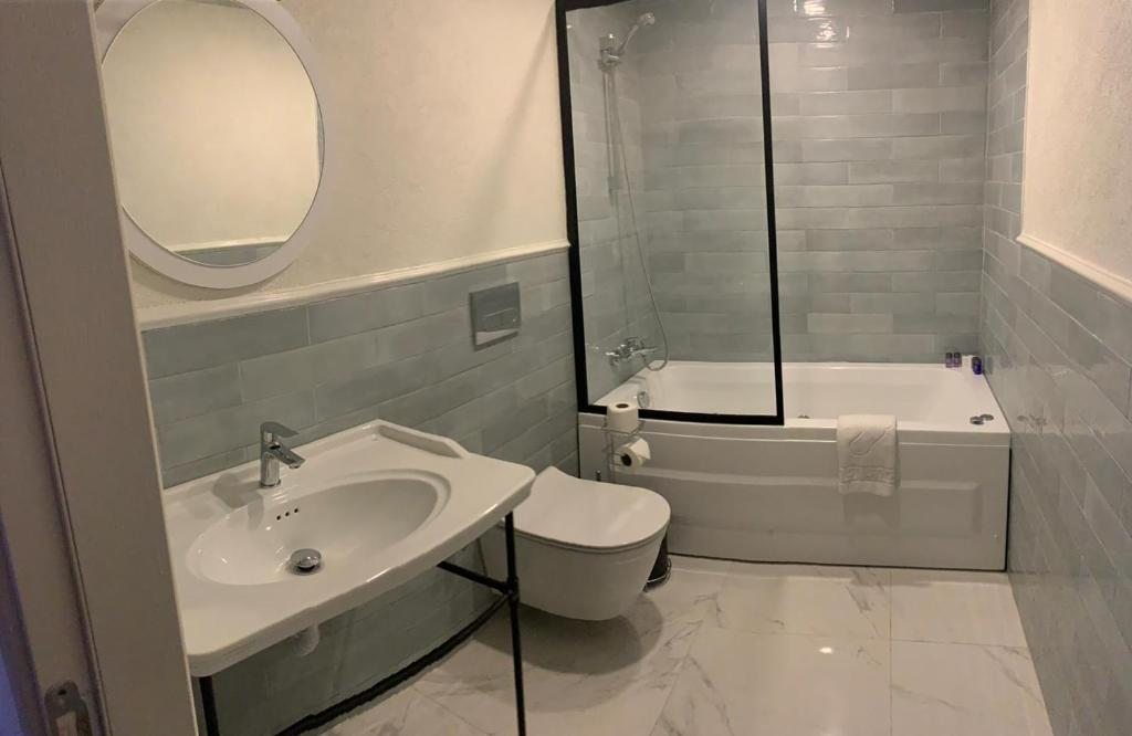 Двухместный (Двухместный номер Делюкс с 1 кроватью и ванной) отеля Arkem Hotel 1, Стамбул