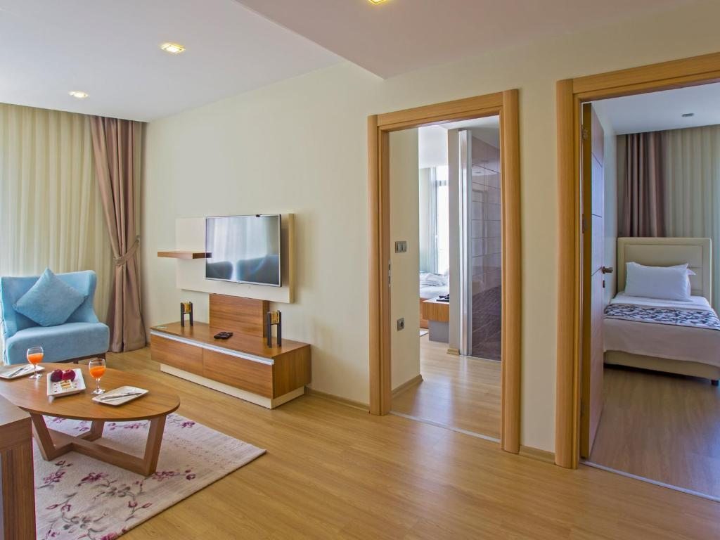 Апартаменты (Апартаменты с 2 спальнями и балконом с видом на город) отеля Alesha Suite, Трабзон
