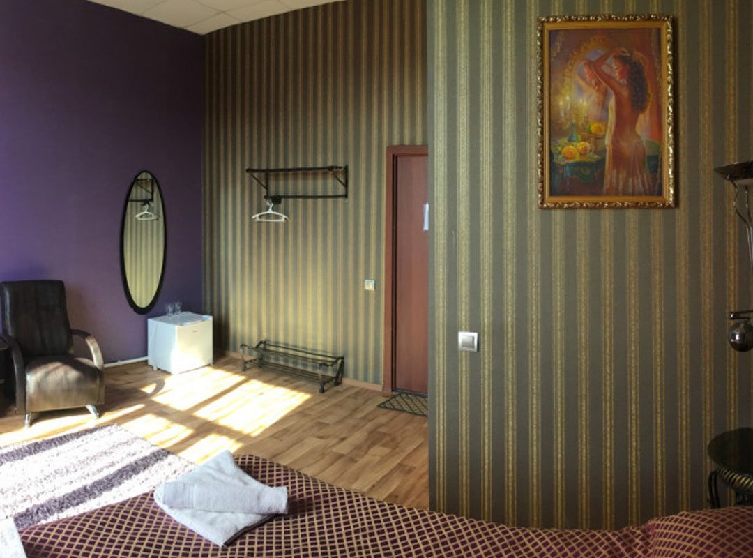 Двухместный (Комфорт с 1 кроватью) гостиницы Придорожная, Ейск