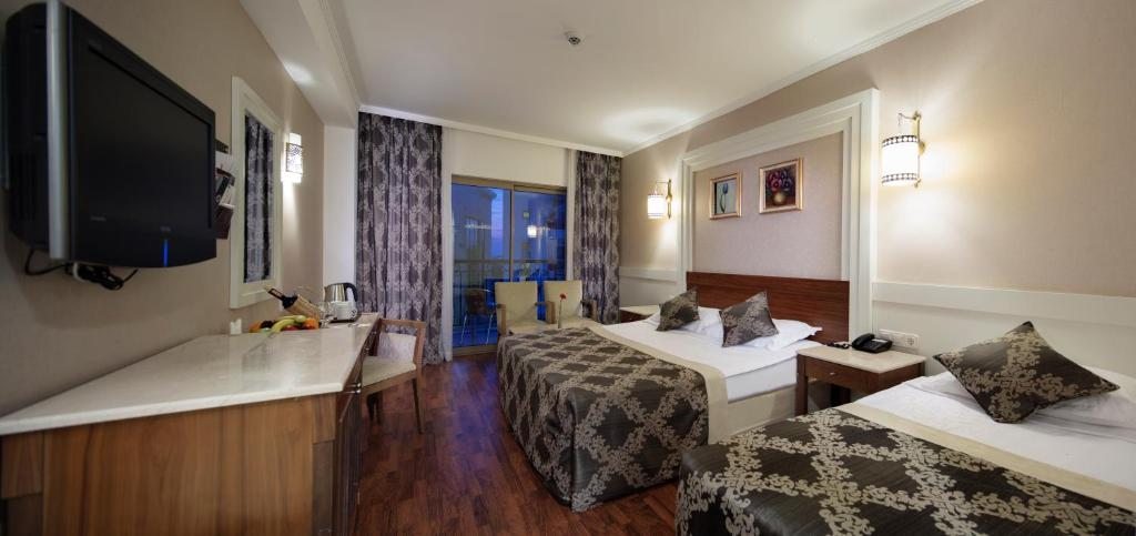 Двухместный (Стандартный двухместный номер с 1 кроватью или 2 отдельными кроватями и видом на сад) курортного отеля Alba Queen, Сиде