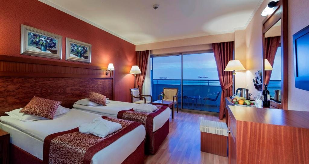 Двухместный (Стандартный двухместный номер с 1 кроватью или 2 отдельными кроватями, вид на море) курортного отеля Alba Royal Hotel - Adults Only (+16), Сиде