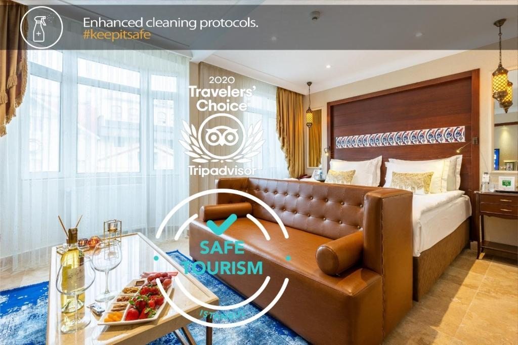 Двухместный (Двухместный номер Делюкс с 1 кроватью и собственным хаммамом) апарт-отеля Q Hotel Istanbul, Стамбул