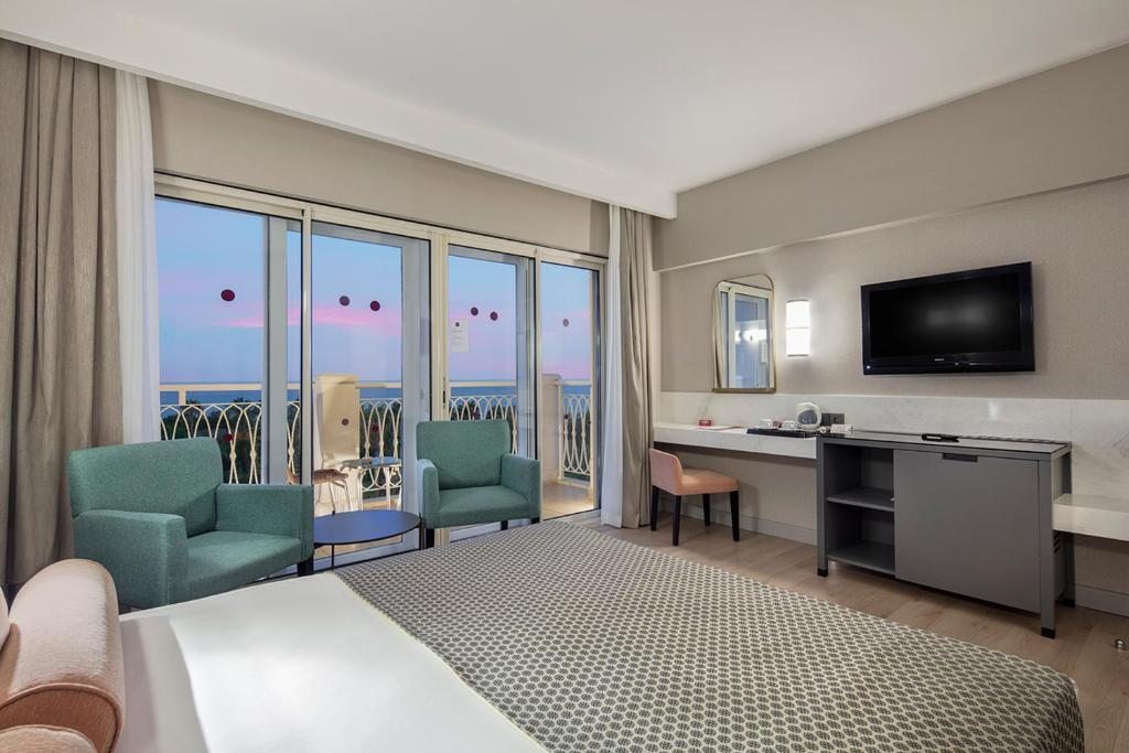 Двухместный (Стандартный двухместный номер с 1 кроватью или 2 отдельными кроватями, вид на море) курортного отеля Trendy Aspendos Beach, Сиде