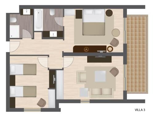 Семейный (Дом у озера с 3 спальнями и балконом (для 5 взрослых)) курортного отеля Turquoise, Сиде