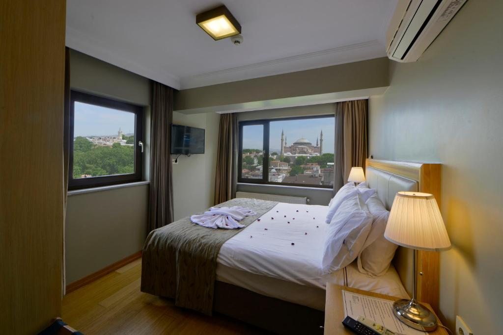 Двухместный (Двухместный номер Делюкс с 1 кроватью или 2 отдельными кроватями и видом на собор Святой Софии) отеля Agora Life Hotel, Стамбул