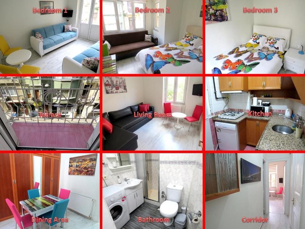 Апартаменты (Апартаменты с 3 спальнями и балконом - Дополнительное здание) апарт-отеля Berry Life Aparts, Стамбул