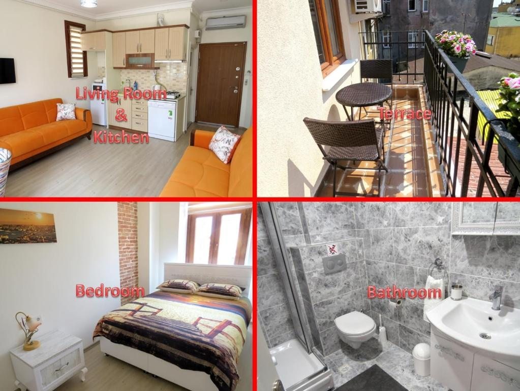 Апартаменты (Апартаменты Делюкс с террасой на 3 этаже) апарт-отеля Istanberry - Sunshine Flats, Стамбул