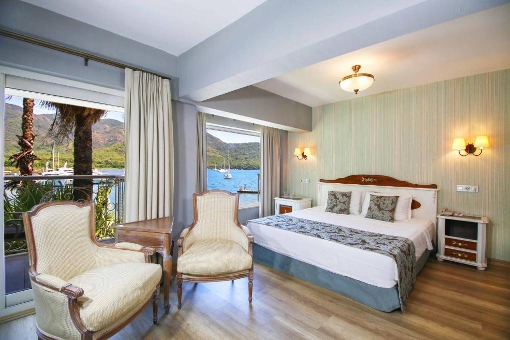 Двухместный (Двухместный номер Делюкс с 1 кроватью и видом на море) отеля Joya Del Mar Hotel, Мармарис