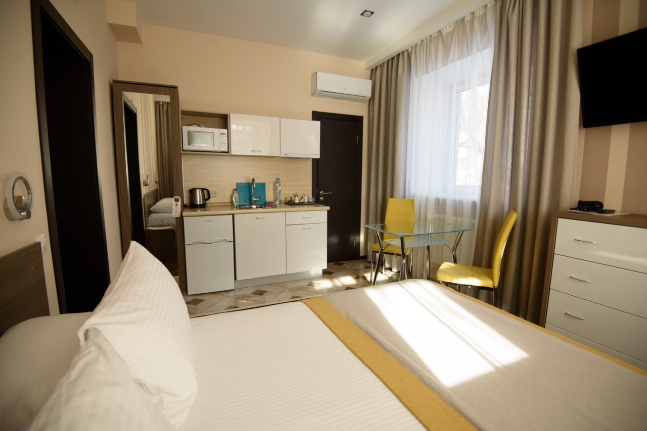 Двухместный (Улучшенный номер с кухней и двуспальной кроватью), Отель Time hotel