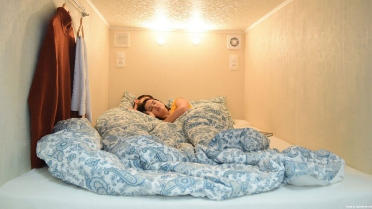 Капсула (Комфортная, В общей комнате), Капсульный хостел Арбат 25