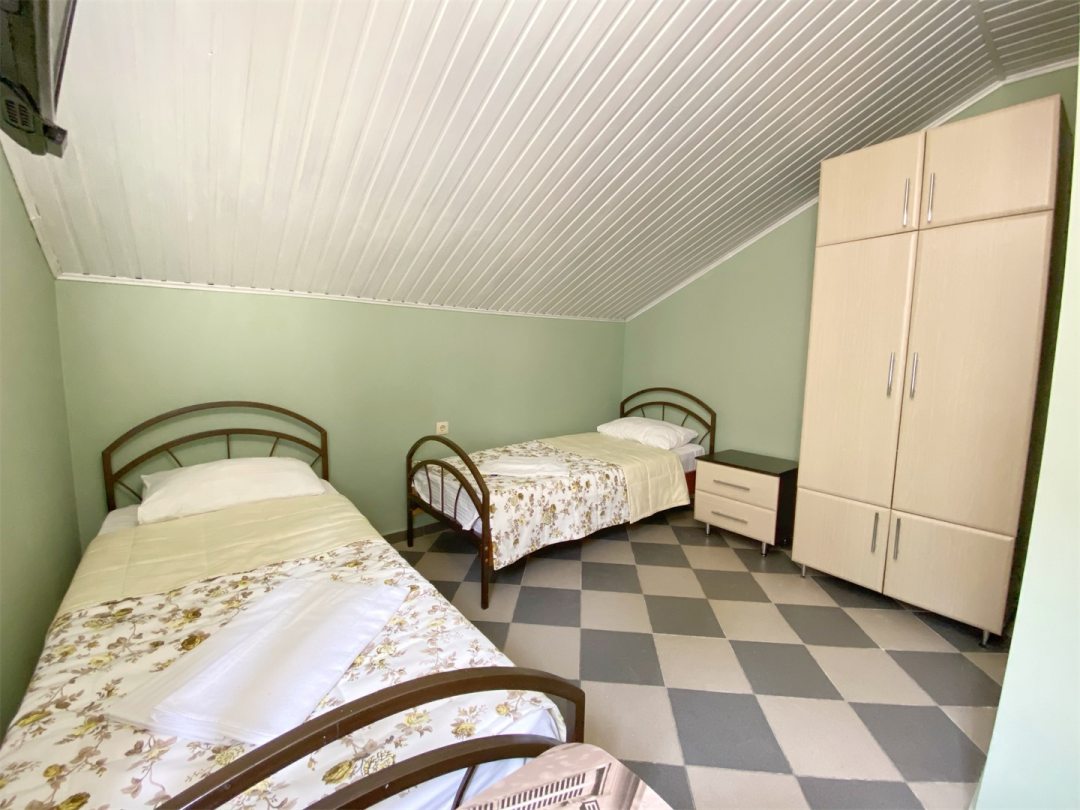 Двухместный (Двухместный номер с 2 отдельными кроватями и душем) гостевого дома Домик у реки на Береговой, Архипо-Осиповка